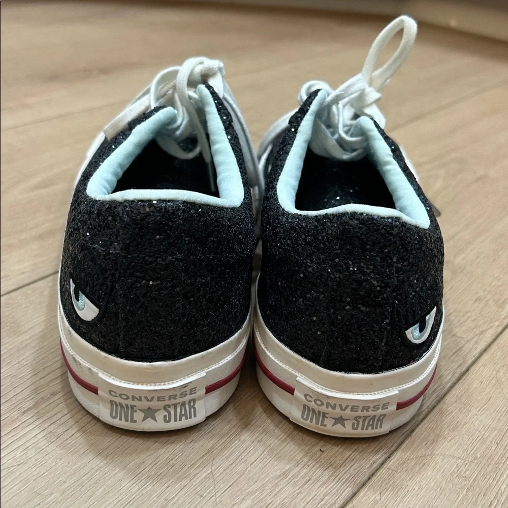 Converse X Chiara Ferragni One Star Ox Low Black Glitter Women's Size 10